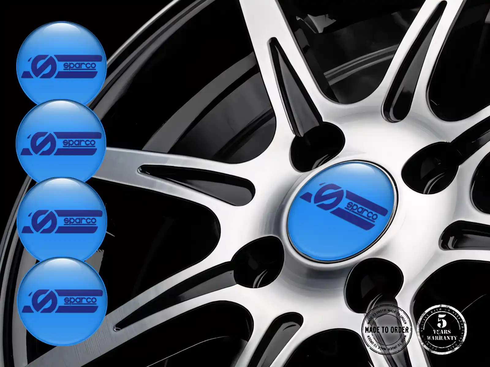 Sparco Radaufkleber Ausgabe Luxusgewölbte Logos